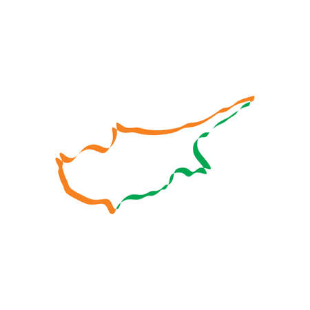 cyprus map vector icon symbol designのイラスト素材