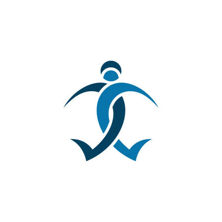 crossed legs man icon symbol designのイラスト素材