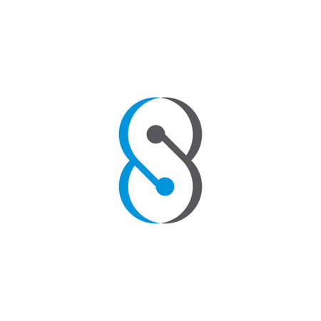 8 number icon eight infinityのイラスト素材