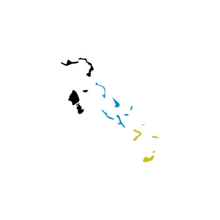 bahamas map stylized icon vector elementのイラスト素材