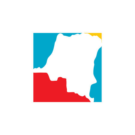 democratic republic of the congo map iconのイラスト素材