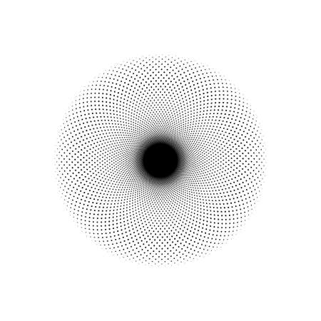 geometric black halftone circle background vectorのイラスト素材