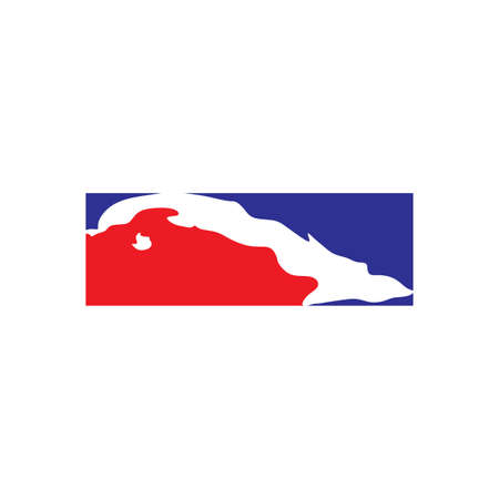 cuba map vector icon design elementのイラスト素材