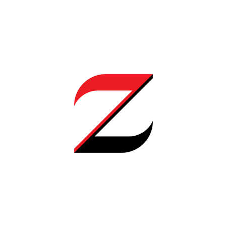 z letter red black icon design elementのイラスト素材
