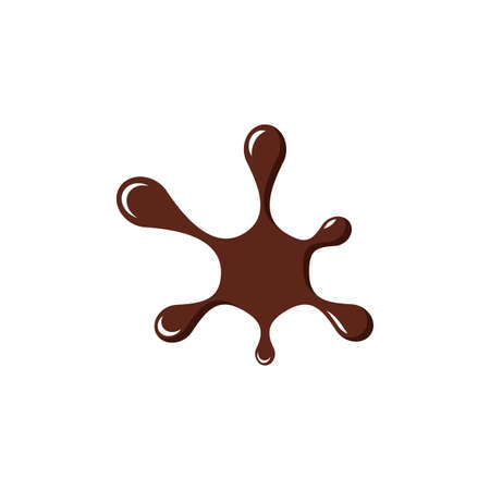 chocolate drop splash vector iconのイラスト素材