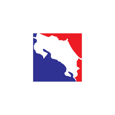 costa rica map vector icon symbolのイラスト素材