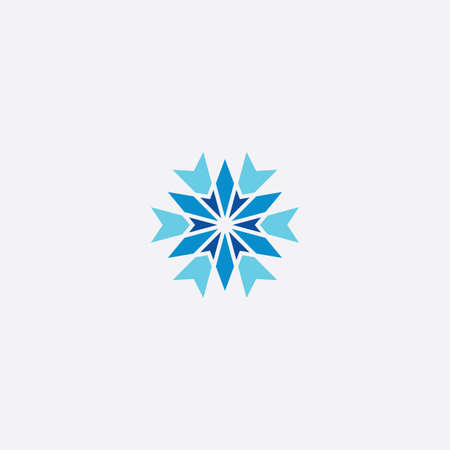 winter snowflake icon symbol design elementのイラスト素材
