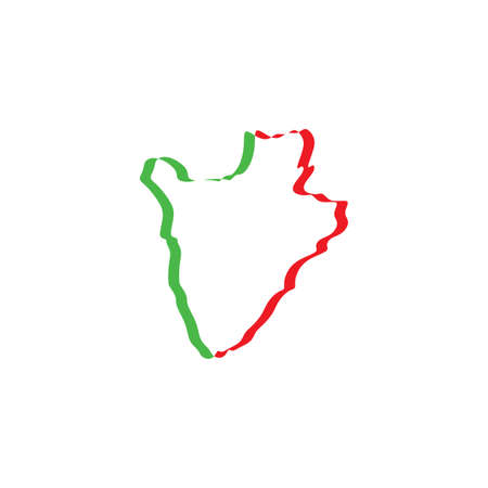 burundi country map icon vector elementのイラスト素材