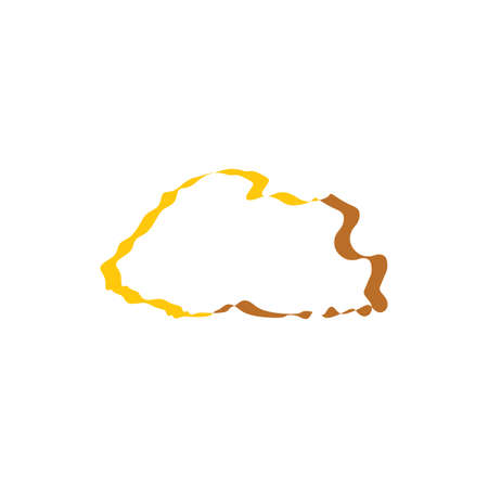 bhutan map icon vector sign elementのイラスト素材