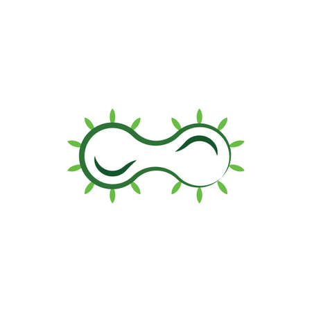 bacteria cell division icon vector designのイラスト素材
