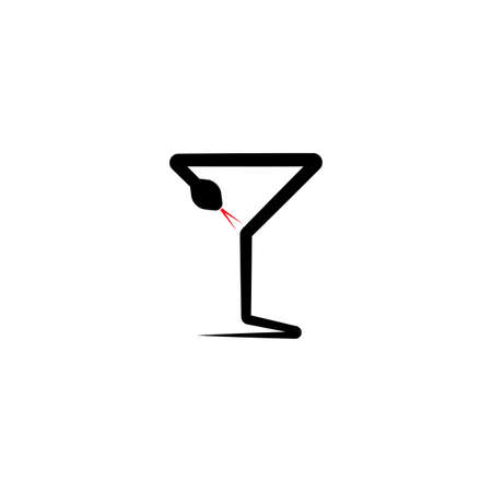 snake poison glass pharmacy icon designのイラスト素材