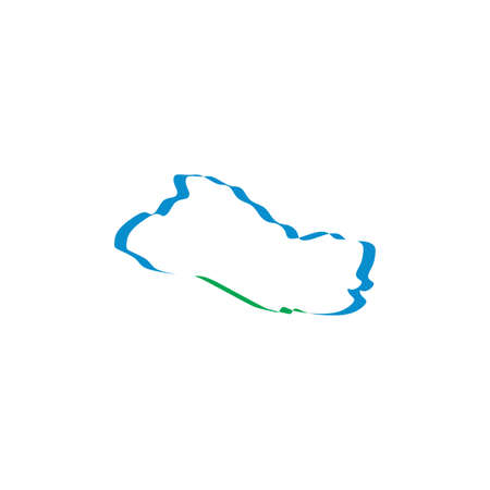 el salvador map icon vector designのイラスト素材