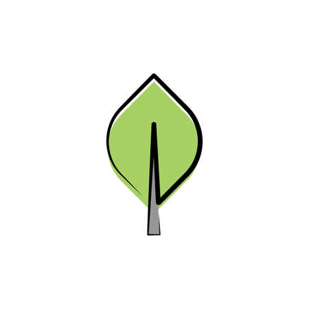 tree leaf vector sign design elementのイラスト素材