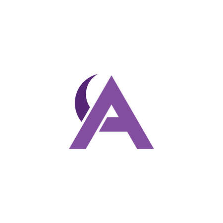 letter a purple vector symbol designのイラスト素材