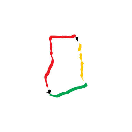 ghana map icon vector sign designのイラスト素材