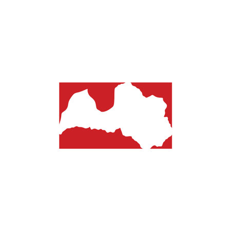 latvia map icon vector symbolのイラスト素材