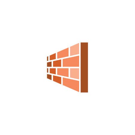 perspective brick wall vector iconのイラスト素材