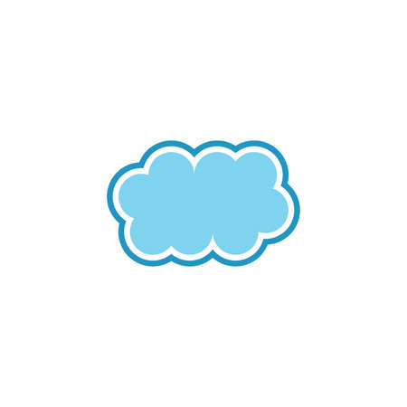 cloud frame sign element icon vectorのイラスト素材