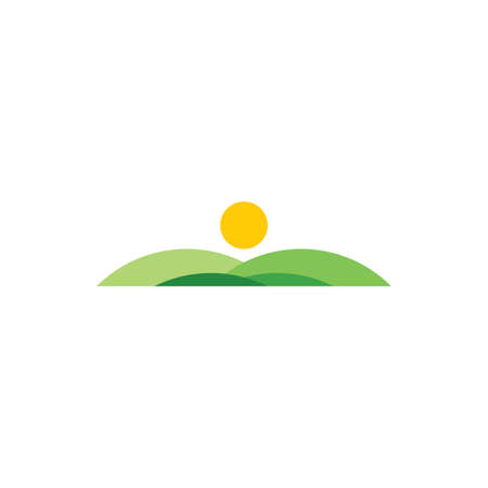 field icon landscape design elementのイラスト素材