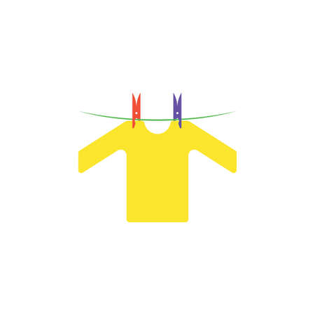 cloth hanging on rope vector icon illustrationのイラスト素材