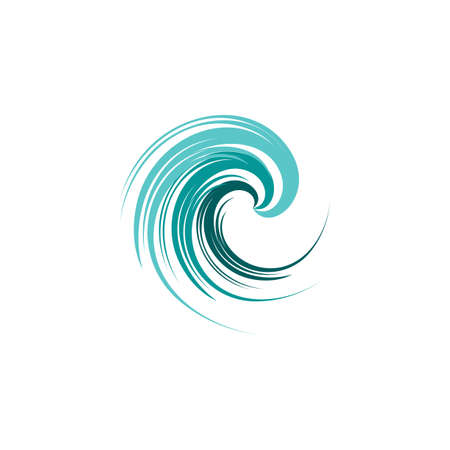 abstract water wave ocean vector icon illustrationのイラスト素材