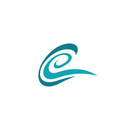letter c and e ce water wave vectorのイラスト素材