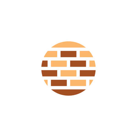 brick wall design element iconのイラスト素材