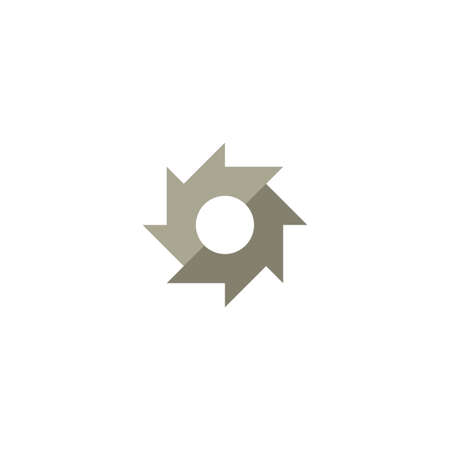 circular saw icon symbol design elementのイラスト素材