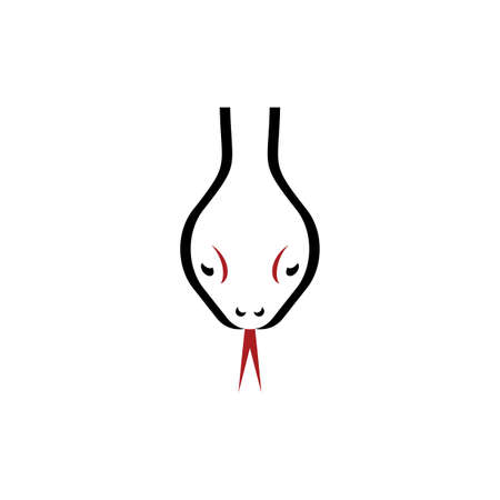 snake head symbol vector icon design elementのイラスト素材