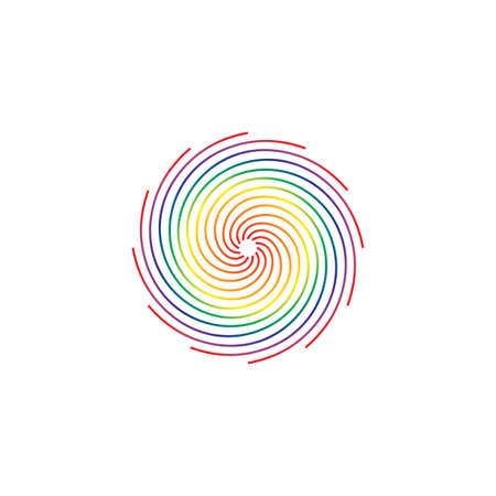 colorful circle blend rainbow icon abstractのイラスト素材