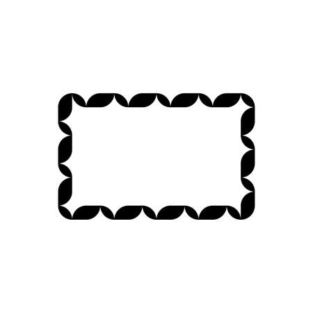 black decorative ribbon frame boxのイラスト素材
