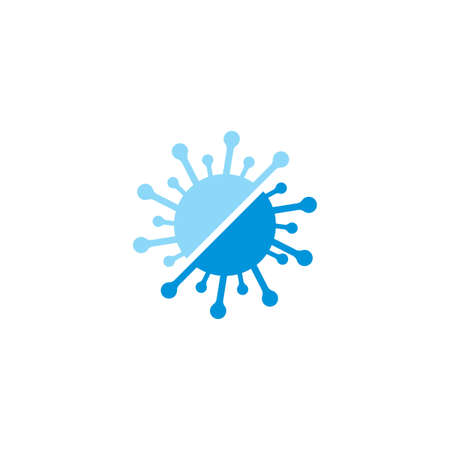 coronavirus pill cure logo icon vectorのイラスト素材