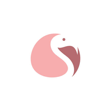 flamingo logo vector symbol iconのイラスト素材
