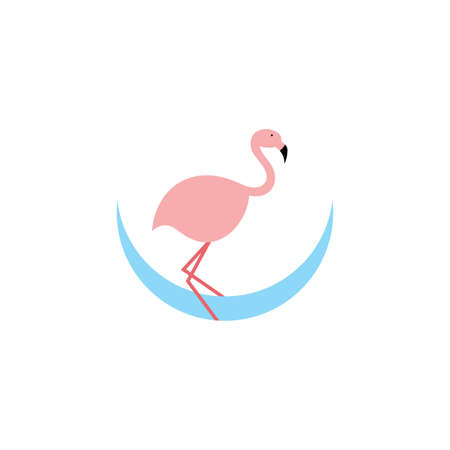 flamingo logo icon design symbolのイラスト素材