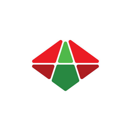 green red a logo letter symbolのイラスト素材