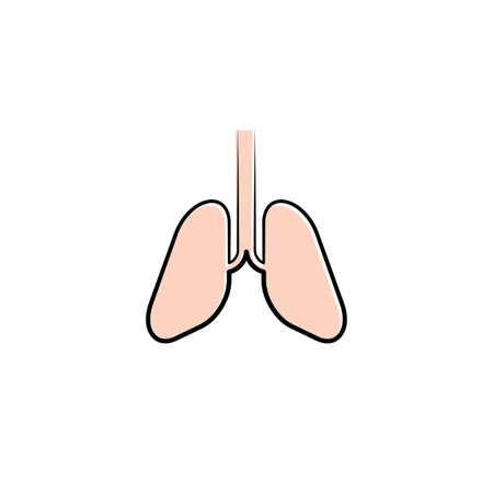 healthy lungs vector icon symbol designのイラスト素材