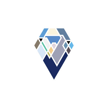 diamond jewellery logo icon vectorのイラスト素材
