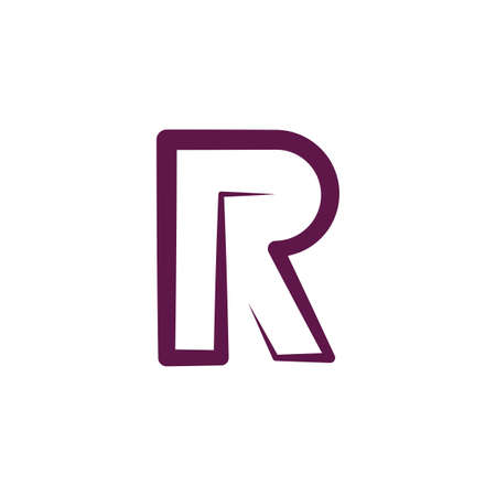 letter r purple logo icon vector designのイラスト素材