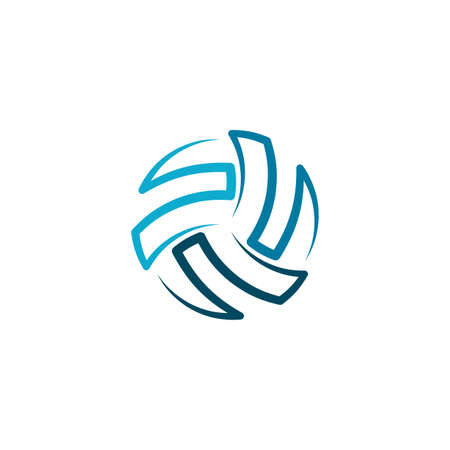 volleyball logo icon ball element vectorのイラスト素材