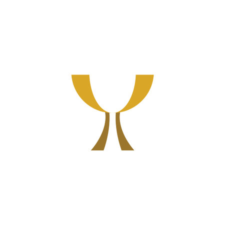 trophy icon logo vector design elementのイラスト素材