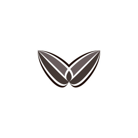 sunflower seed logo icon vector designのイラスト素材