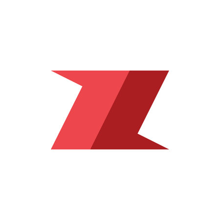 z logo letter red symbol geometric icon designのイラスト素材