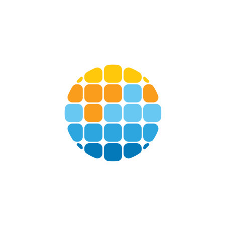 solar panel logo icon vector designのイラスト素材