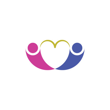 couple holding rope heart shape vector icon designのイラスト素材