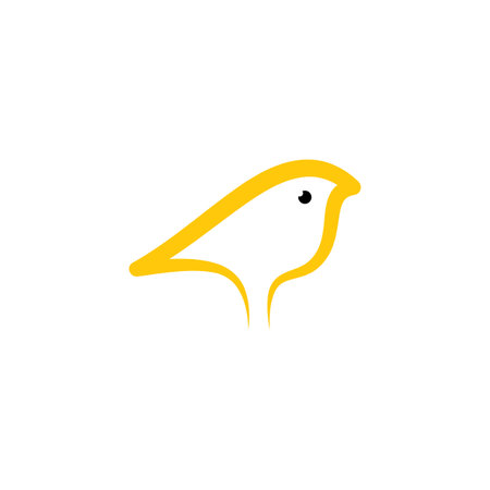 canary bird logo vector clipart designのイラスト素材
