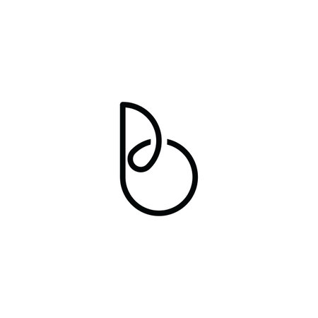 letter b elegant line logo designのイラスト素材