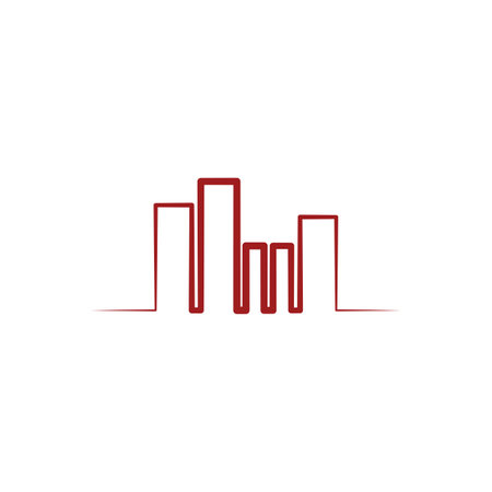 town line buildings logo icon designのイラスト素材