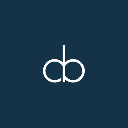 Letter AB or BA logo Design with line art for illustration useのイラスト素材