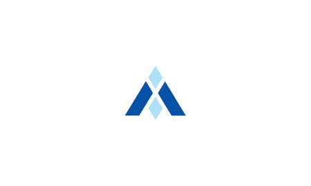 Letter A minimal Logo mountain style diamond shapesのイラスト素材
