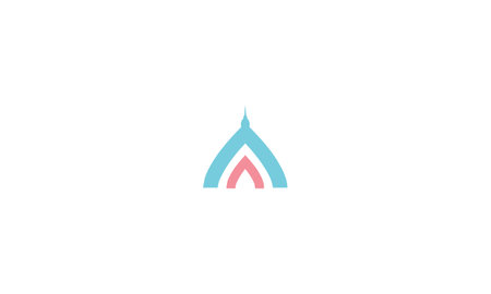 Letter A minimal logo dome mosque for illustration useのイラスト素材